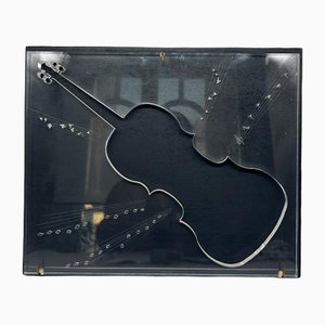 Acrylglas Violine Kunstwerk, 1970er
