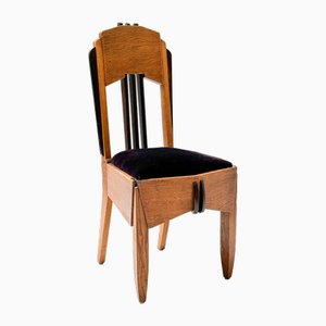 Art Deco Amsterdamse School Oak Side Chair by Hildo Krop, 1920s