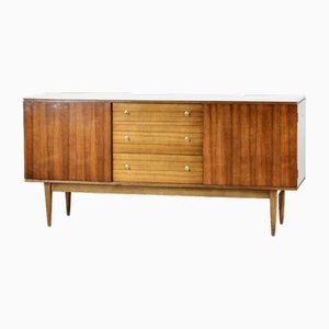 Britisches Mid-Century Sideboard aus Nussholz & Messing von Wrighton, 1960er