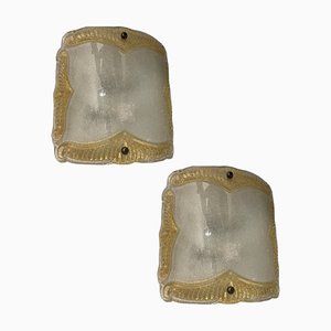 Large Murano Glass Sconces, 1970s, Set of 2