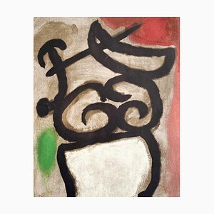 Lithographie Originale, Joan Miro, Femme Assise, 1965