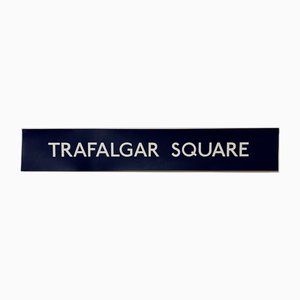 Square Blue and White Cartridge Paper London Underground Sign, 1970