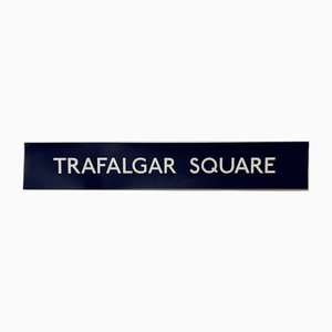 Square Blue and White Cartridge Paper London Underground Sign, 1970