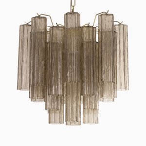 Lustre en Verre Fumé de Murano, Italie, 1990s