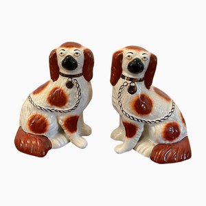 Victorian Staffordshire Dogs, 1880, Set of 2