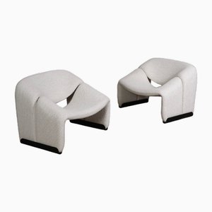 Groovy F598 M Chairs in Bouclé by Pierre Paulin for Artifort, 1970s, Set of 2