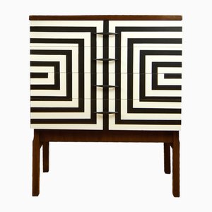 Polish Chest of Drawers with Op Art Motif, 1970s