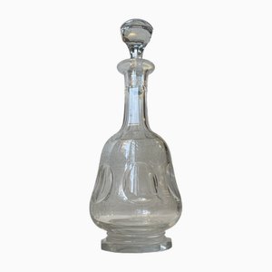 Carafe Royale en Cristal Gravé par Kosta, 1920s