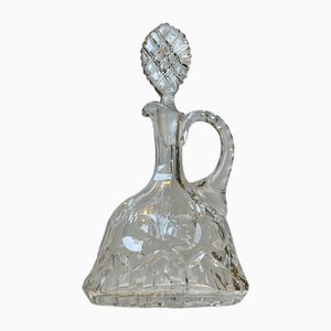 French Cut Crystal Port Decanter with Handle, 1950s