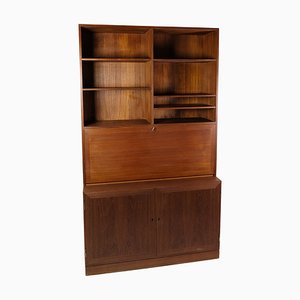 Dänisches Bücherregal mit Sekretär aus Teak, 1960er