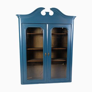 Display Cabinet Painted in Blue, 1920s