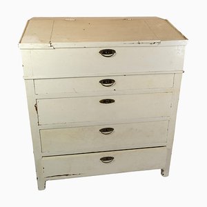 Commode à Tiroirs Peinte en Blanc, 1890s