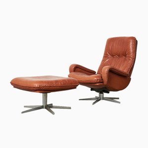 Sillón y taburete S231 de de Sede, años 70. Juego de 2