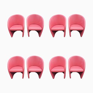 Intervista Club Chair in Pink Leather from Poltrona Frau, Italy, 1989