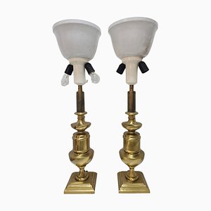 Large Urn-Shaped Table Lamps in Bronze, France, 1960s, Set of 2