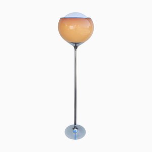 Bud Grande Floor Lamp attributed to Harvey Guzzini in Cappuccino Color, Former Yugoslavia, 1960s