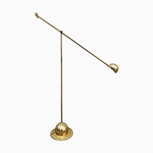 Mid-Century Modern Adjustable Brass Floor Lamp from Fischer, Germany, 1960s