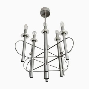 Lampadario Space Age a forma di atomo attribuito a Gaetano Sciolari, Italia, anni '70