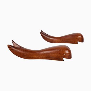 Mid-Century Danish Modern Teak Bottle Opener Shaped as Whale, Denmark, 1960s