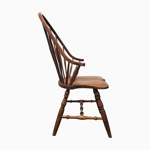 Yugoslavian Windsor Tall Spindle Back Armchair in Beech, Slovenia, 1950s