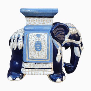 Sgabello da giardino vintage in ceramica a forma di elefante, Belgio, anni '60