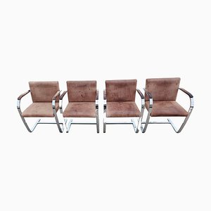 Vintage Brno Chairs Flat Bar 255 attributed to Ludwig Mies Van Der Rohe, 1960s, Set of 4
