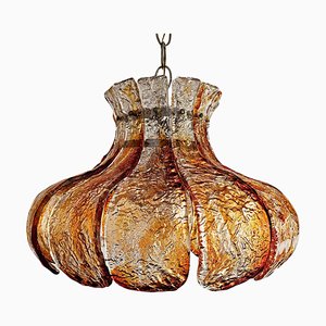 Lámpara de araña de cristal de Murano de Carlo Nason para Mazzega, años 70