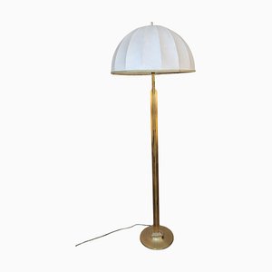 Lampada da terra Hollywood Regency in ottone di Schroder & Co., anni '50