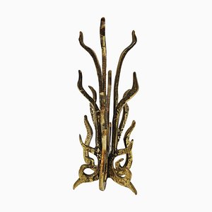 Sculptural Brutalist Bronze Candleholder by Heinz Goll, 1960s