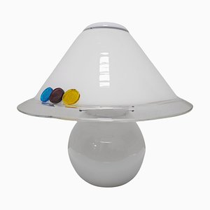 Lampada da tavolo Mid-Century moderna a forma di fungo in vetro di Murano, Italia, anni '70