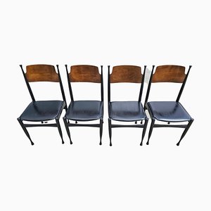 Mid-Century Dining Chairs in style of Paolo Buffa, Former Yugoslavia, 1960s, Set of 4