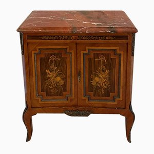 French Edwardian Kingwood and Marquetry Inlaid Side Cabinet, 1900s
