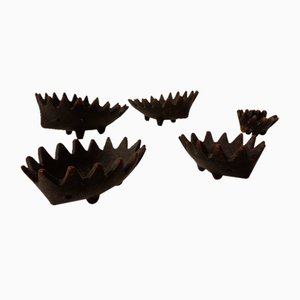 Hedgehog Ashtrays, 1950s, Set of 6