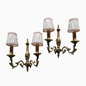 Louis XV Style Bronze Wall Lights, 1950s, Set of 2