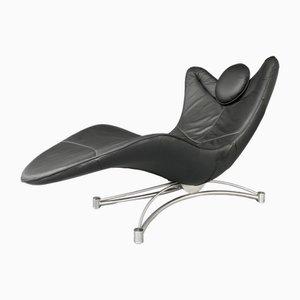 Black Leather Ds-151 Lounger from de Sede, 2000s