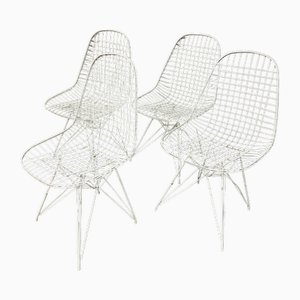 Sedie in rete metallica DKR di Charles & Ray Eames per Vitra, set di 4