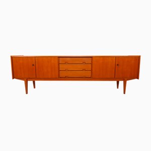 Credenza vintage in teak con manici in legno