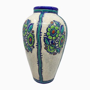 Vaso Art Deco in ceramica di Charles Catteau per Kéramis Boch, Belgio, 1925