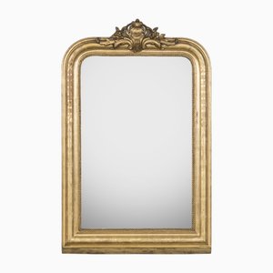 19th Century Louis Philippe Mirror with Small Shell Crest