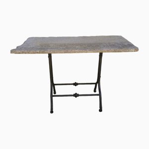 Late 19th Century Garden Table in Stone and Iron