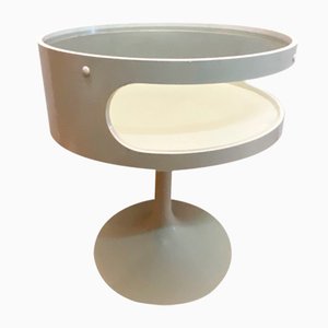 Space Age Luna Side Table with Glass Plate from Opal Möbel