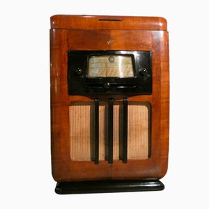 Mobile Radio and Turntable in Wood and Bakelite by Compagnia Marconi, 1940