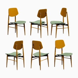 Mid-Century Italian Dining Chairs, 1950s, Set of 6