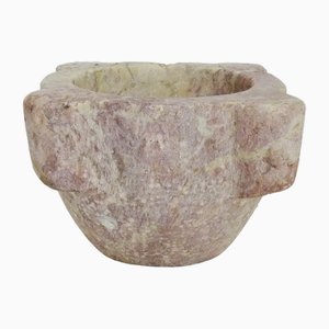 Purple and White Marble Mortar