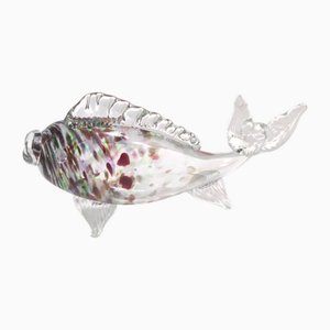 Vintage Murano Glass Fish Decorative Figurine attributed to Fratelli Toso, Italy, 1950s