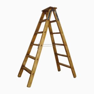 Vintage Wooden Painters Ladder, 1950s