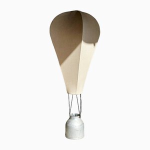 Lampadaire Mid-Century en Beige, Marron et Blanc