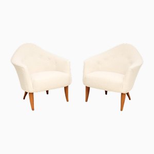 Vintage Swedish Armchairs attributed to Kerstin Horlin Holmquist, 1960, Set of 2