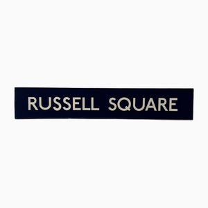 Ultra Russel Square Blue and White Cartridge Paper London Underground Sign, 1970s