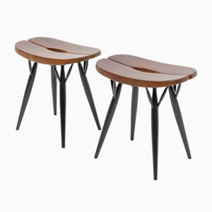 Pirrka Hocker von Ilmari Tapiovaara für Artek, Finnland, 2000er, 2er Set